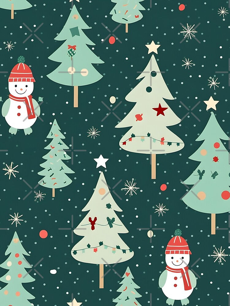 Cute Snowman Pattern by LynZorHome