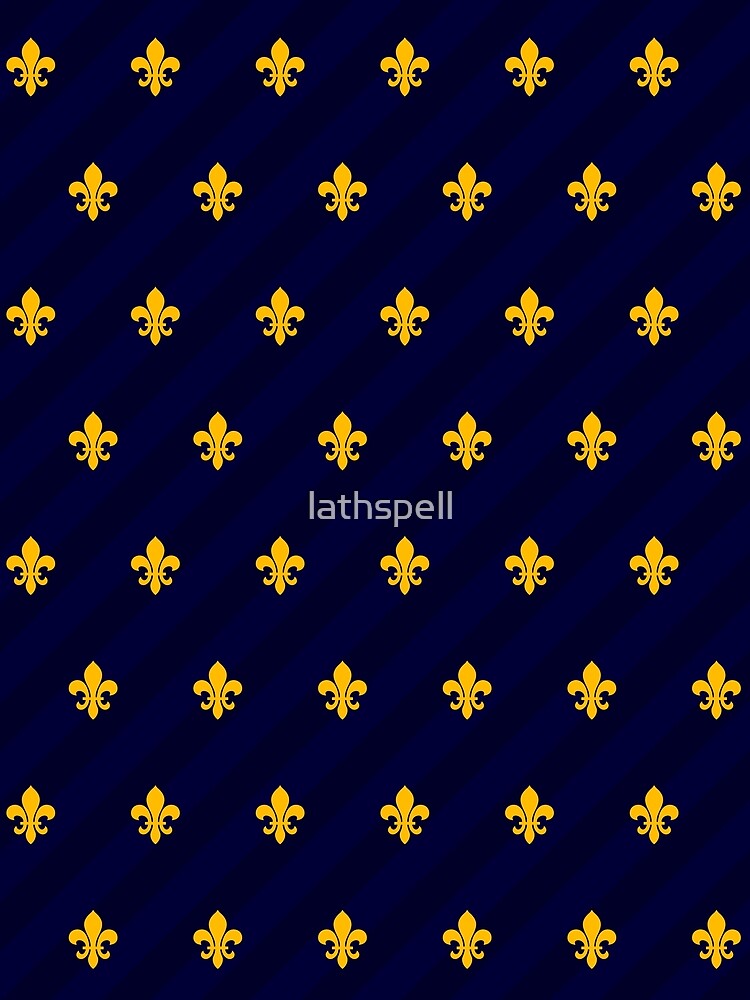 Fleur de Lys Gold Blue by lathspell