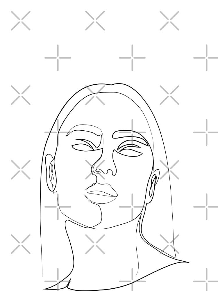 Woman portrait - Minimal line art by InspiRin