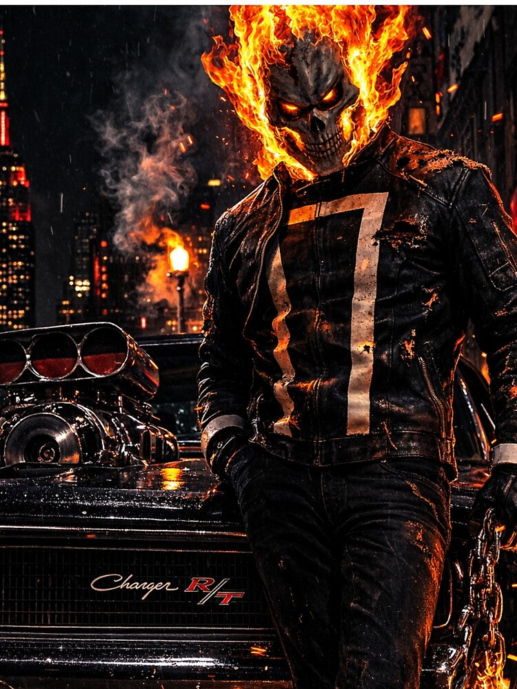 blazing skull 2 by White Tiger Designz