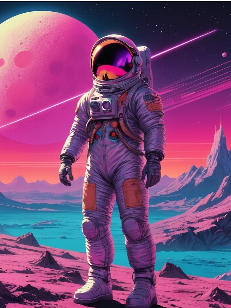 1980's Astronaut Synth Illustration by GenesisArtis