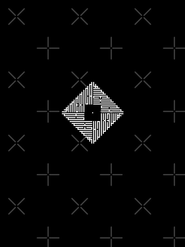AMERICA | White  | Modern Geometric Kufi Calligraphy | From Name to Art by FOR YOUR NAME
