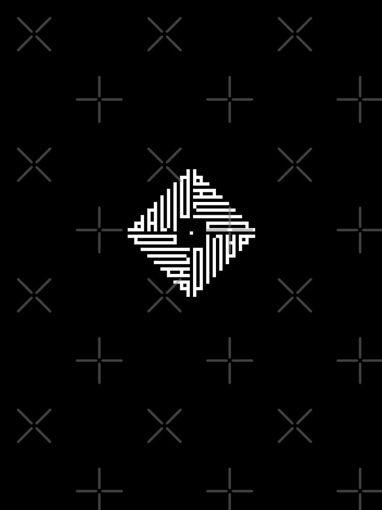 DAVID | White  | Modern Geometric Kufi Calligraphy | From Name to Art by FOR YOUR NAME