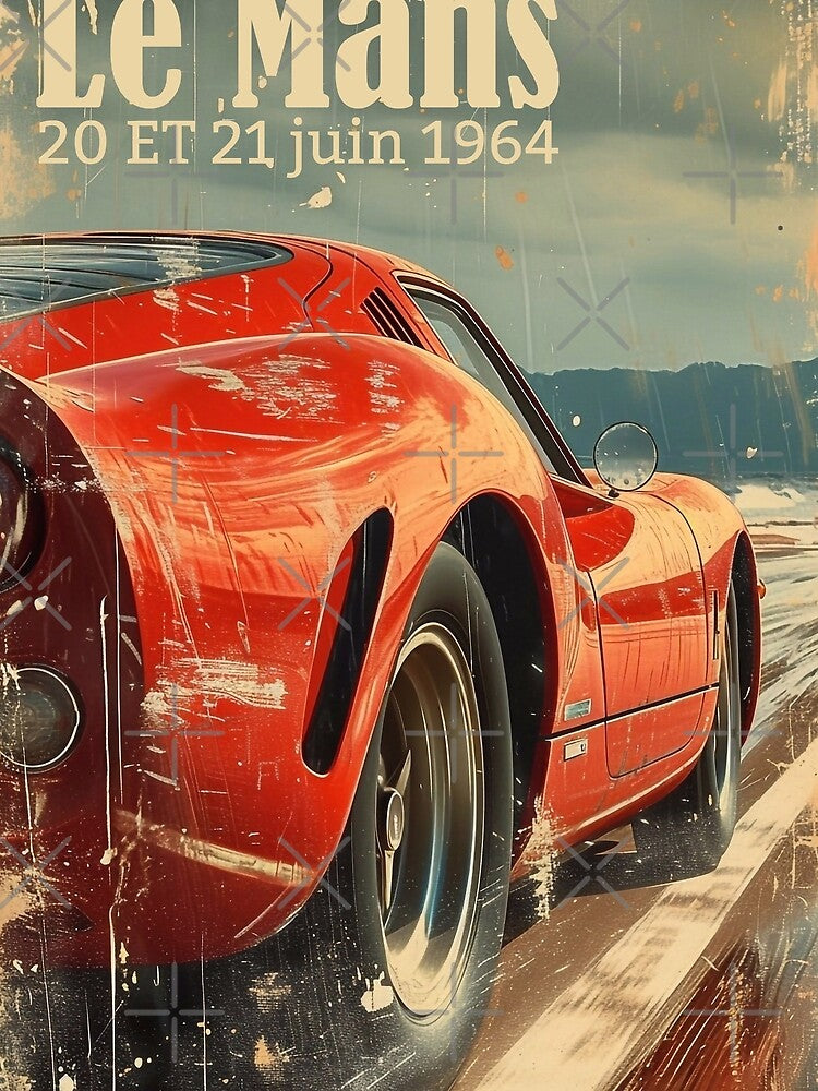 Le Mans vintage poster by Gaviani Design Studio