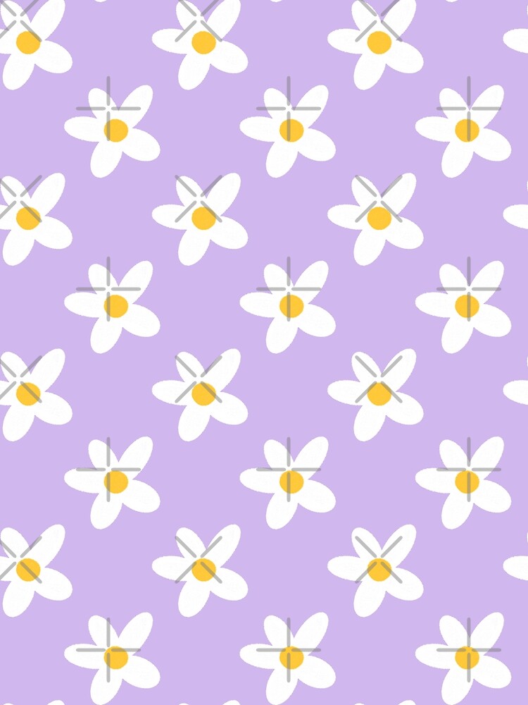 Cute and Simple Flower (Purple Background) by KharaFox Design
