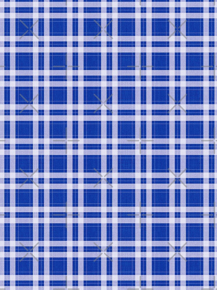 Royal Blue White Classic Plaid Tartan Pattern XL by pASob-dESIGN