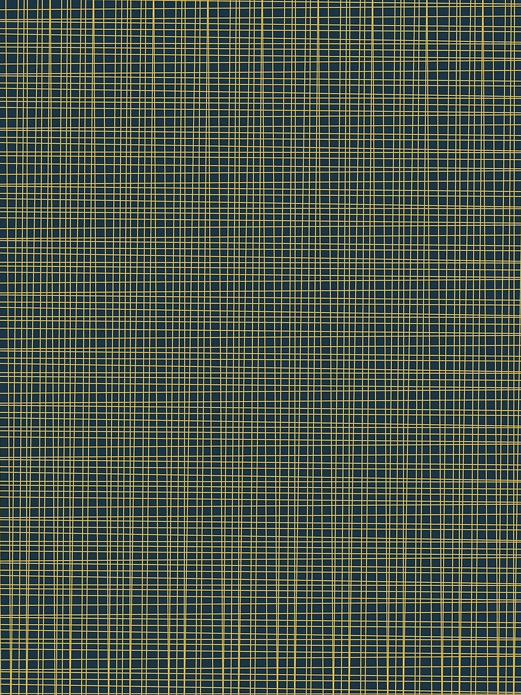 Fine Weave Retro Mid Century Modern Pattern in Light Mustard Yellow and Navy Blue by kierkegaard