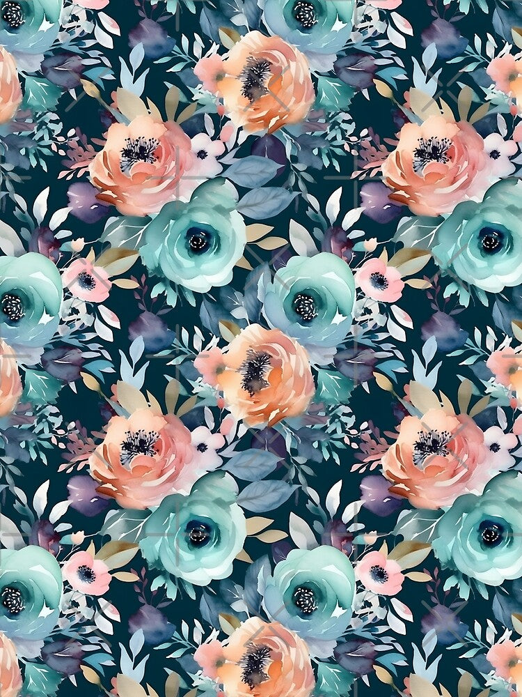 Blue and Orange Wildflower by JDesignWorkshop