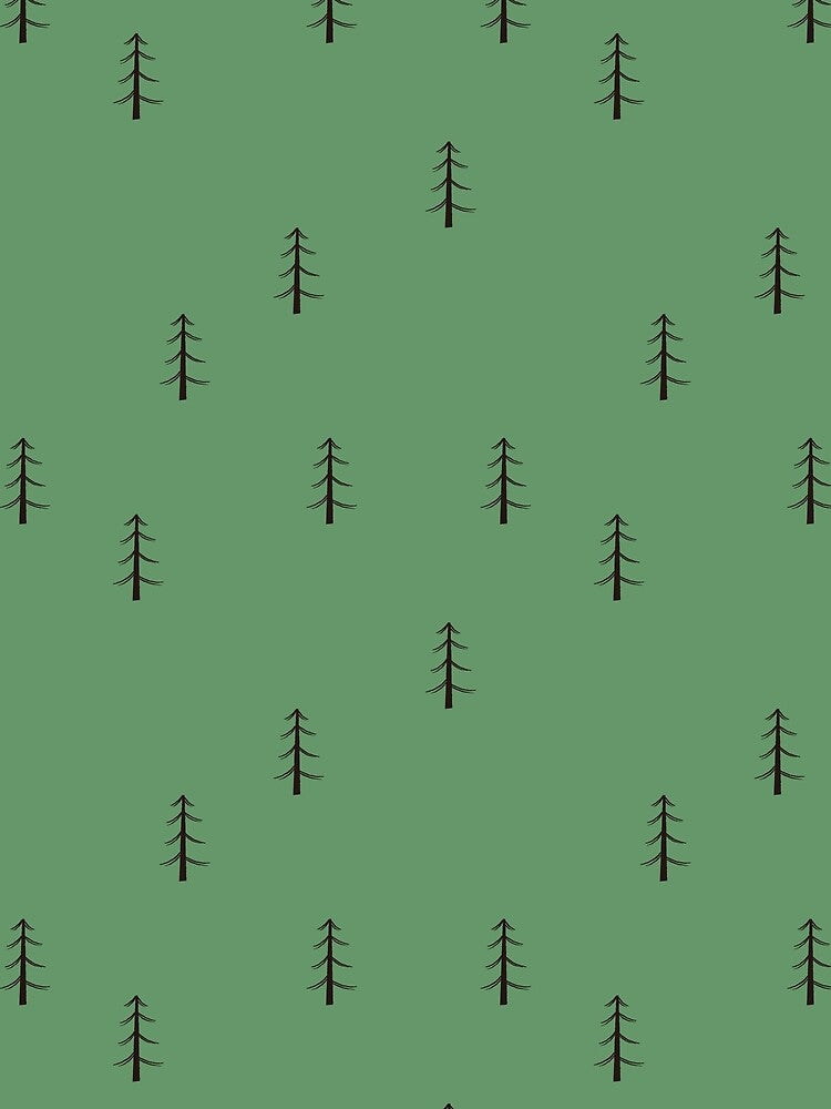 Minimalist Forest on Green by KSimpson838