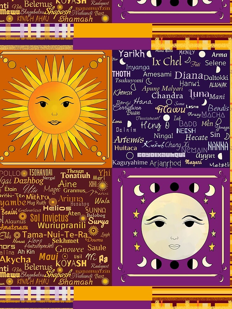 Sun and Moon Quilt Patches by JaygiesDesign
