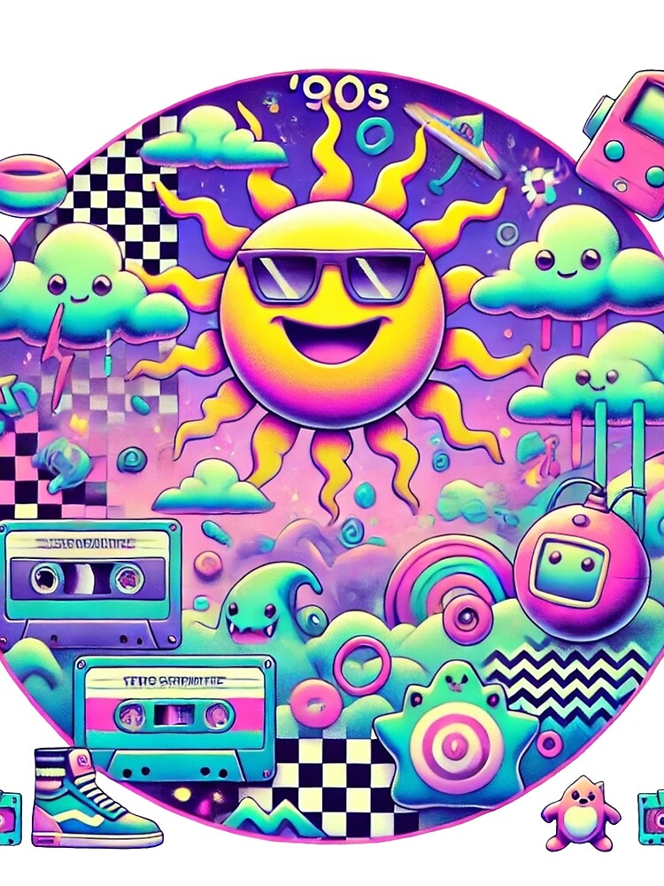 Kawaii 90s Retro Aesthetic Art by InkNovaLab