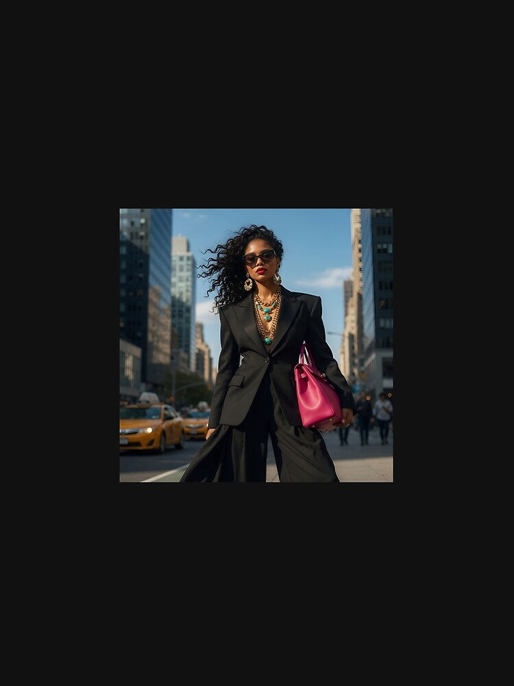 Beautiful stylish woman in black by Sofiko Morena