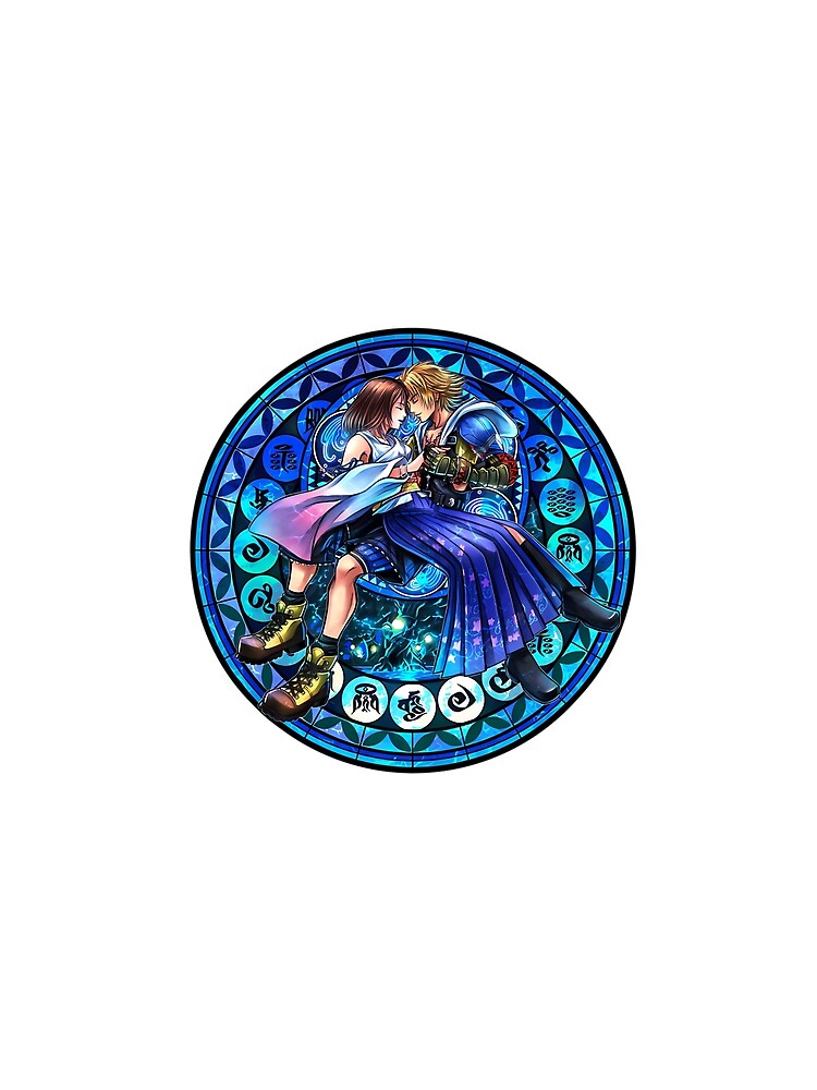 Tidus And Yuna Stained Glass Final Fantasy by azoandray