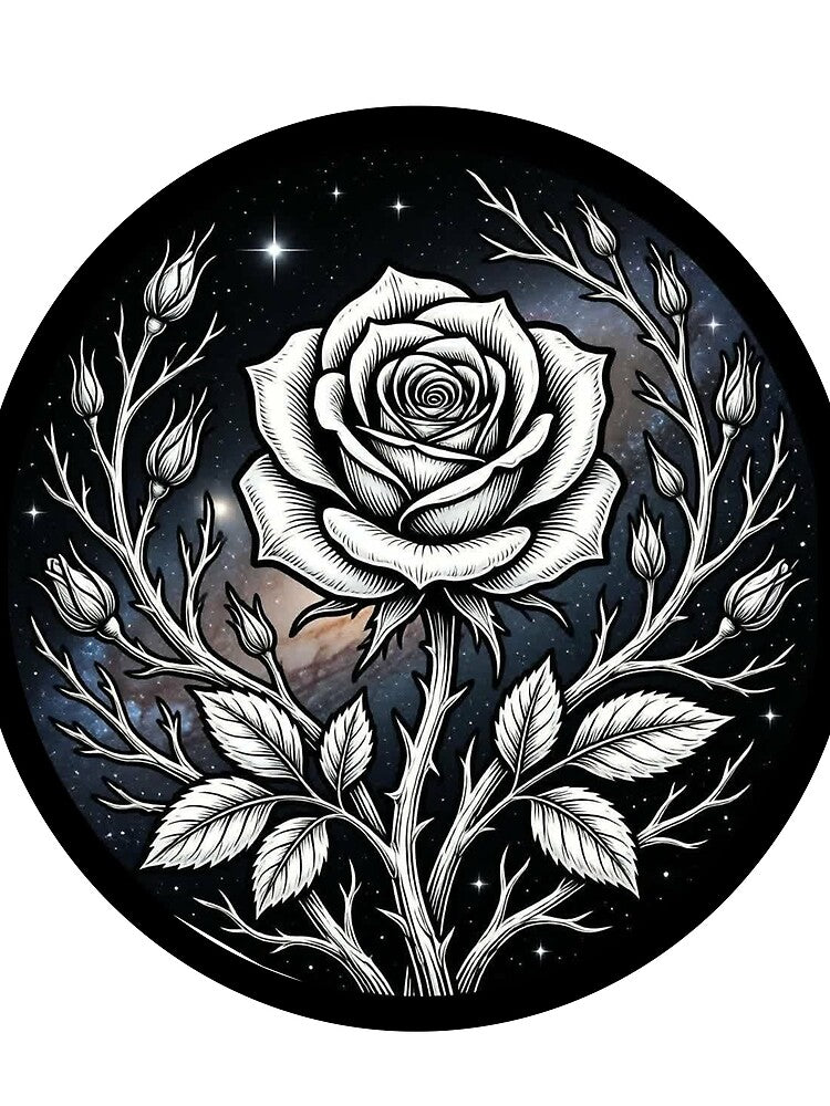 Cosmic Rose Black and White by UdertakerSHOP