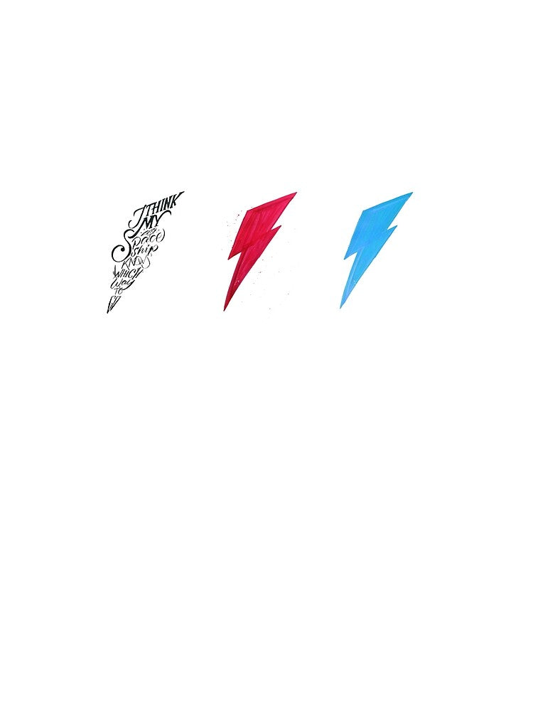 David Bowie Triple Lightning Bolt by Matt Astle