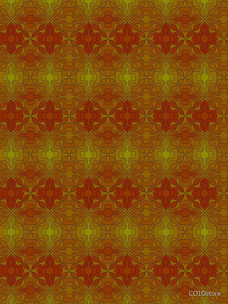 Retro Ochre Trellis by CO10store