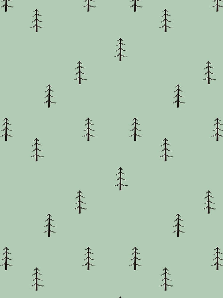 Minimalist Forest on Light Green by KSimpson838