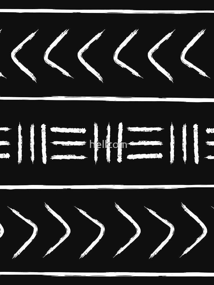 Black mudcloth - pillow version by hellcom