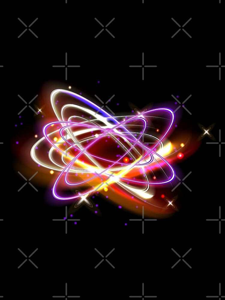 Electrons Neon Swirls by TeeBeesDesign