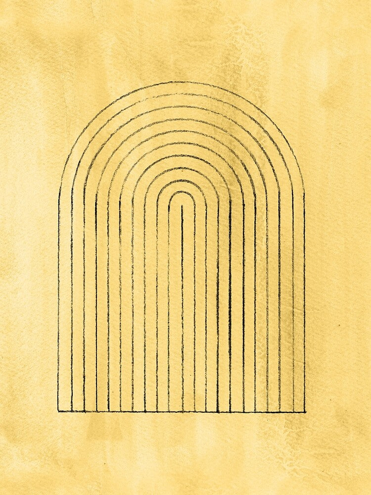 Mustard mid century arch by WhalesWay