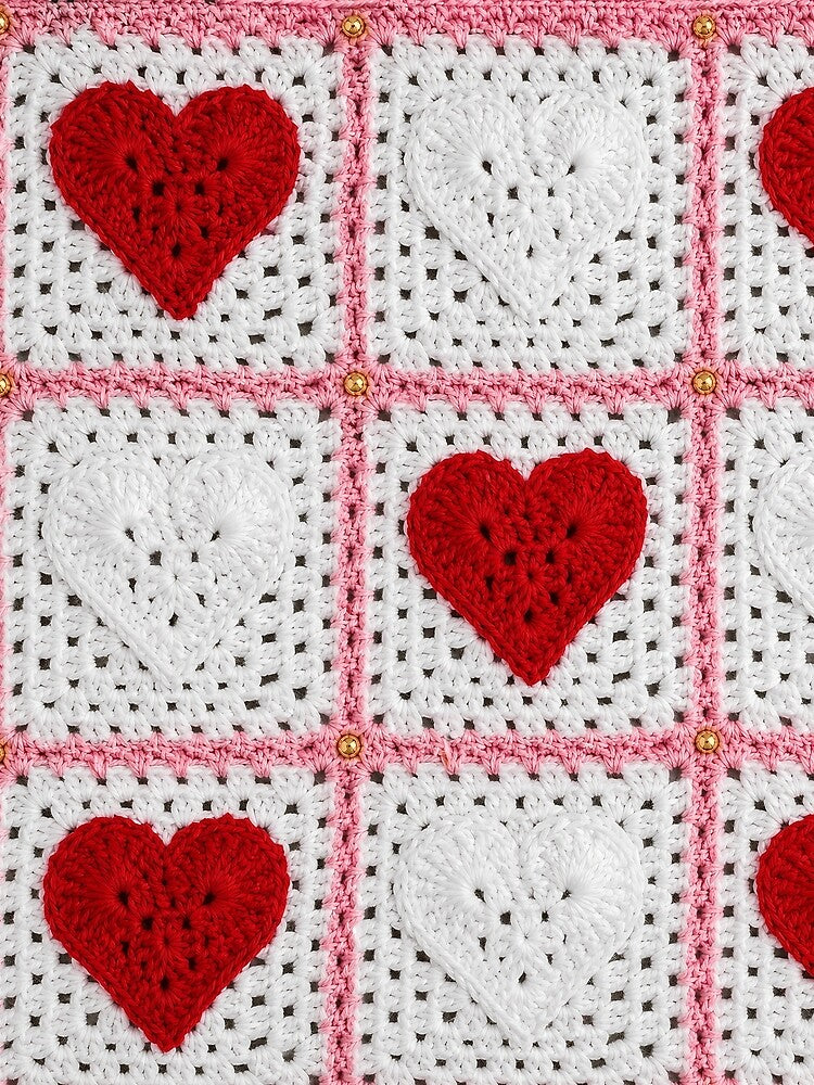 Red Heart Crochet Cotton Pink White Valentine by LuisWorks