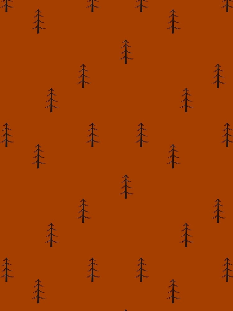 Minimalist Forest on Dark Orange by KSimpson838