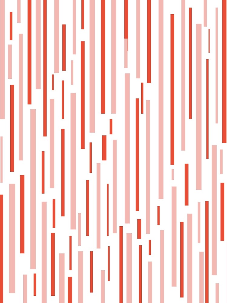 Leitungen Cheerful Line Pattern in Pink, Red, and White by kierkegaard