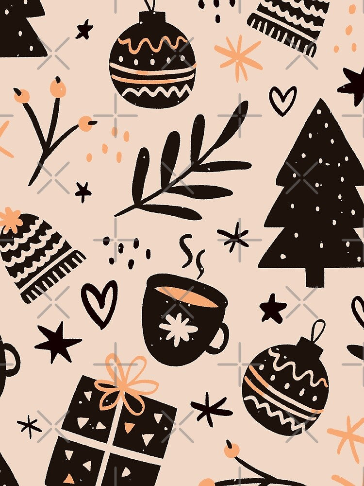 Holiday Coffee Pattern by HappyLifeCreate
