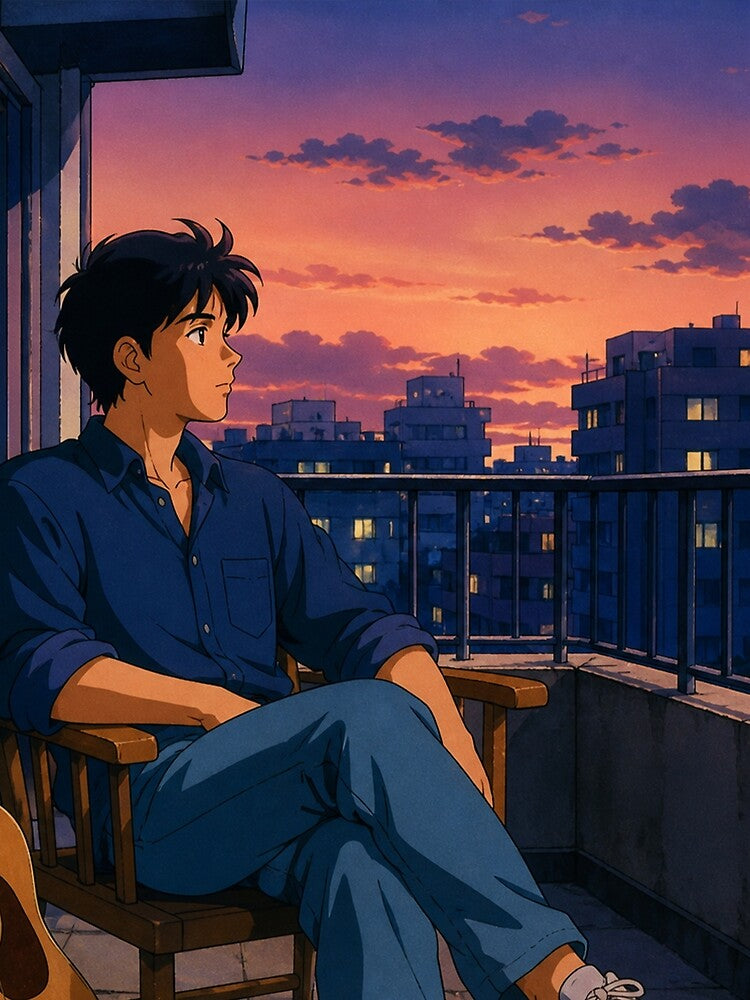 Balcony Vibe - Classic Anime Aesthetic by bapupa