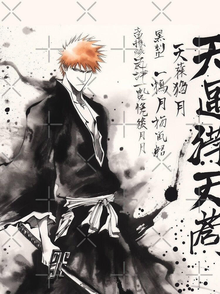 Ichigo Sumi-e by AnimeArsenalPrints