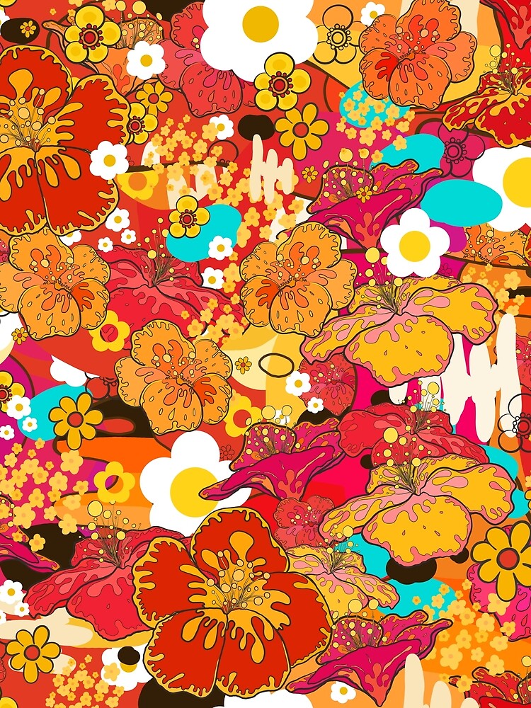 Retro Floral (without tigers) by atalablues