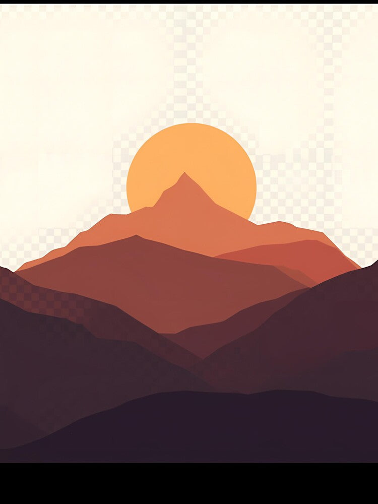Minimalist Mountain Silhouette | Nature Lover Design | Outdoors Gift by The Print Hub