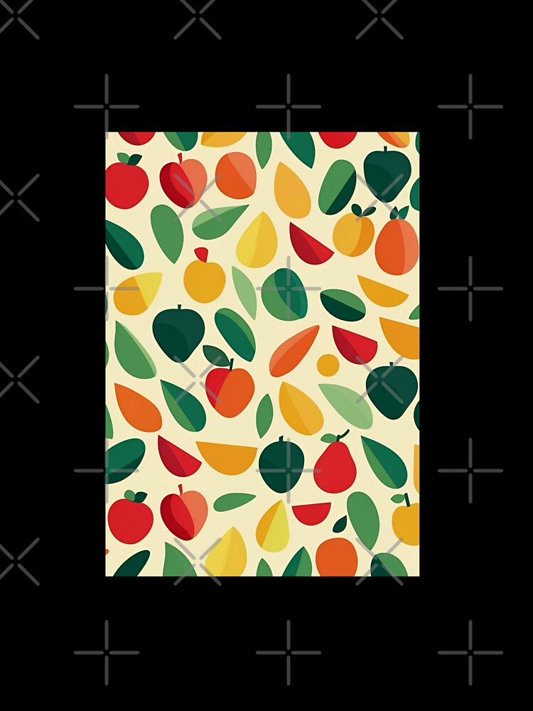 Colourful Tropical Fruit Pattern with Retro Pop Style by Monascreativeempire