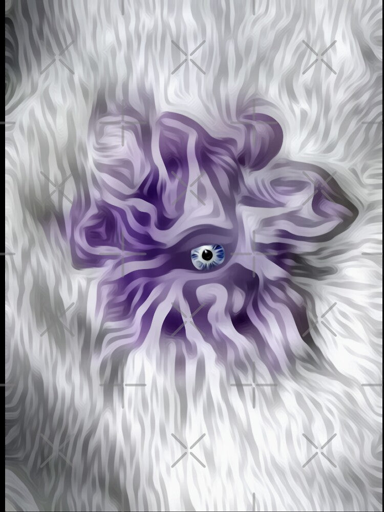 psychedelic alien flower with eye by Cyberomiz