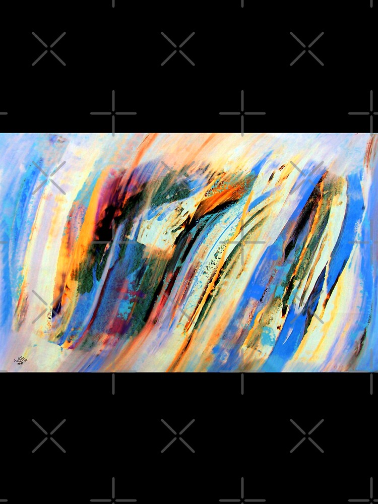 Abstract Oil On matte card by HAMID IQBAL KHAN