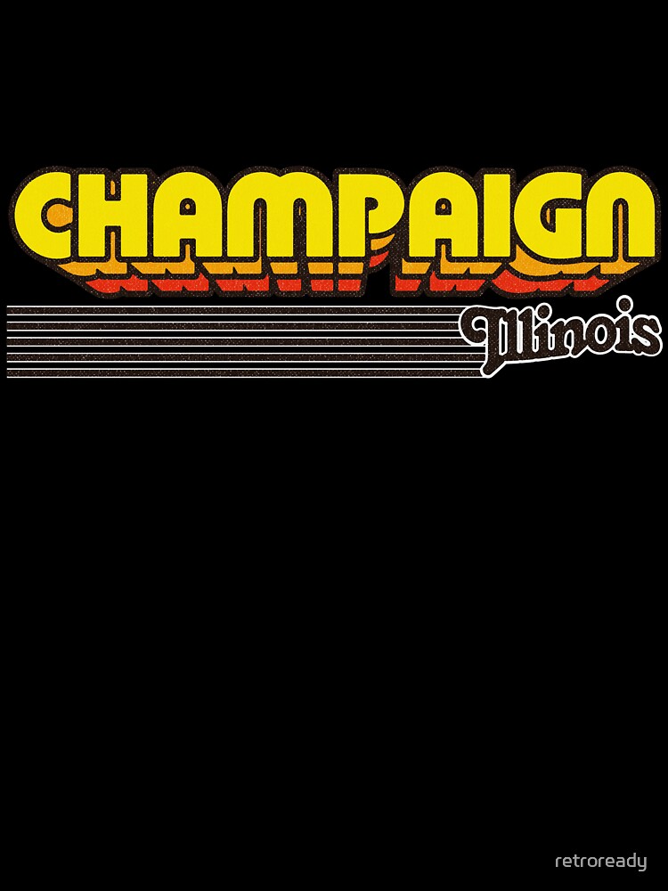 Champaign, Illinois | Retro Stripes by retroready