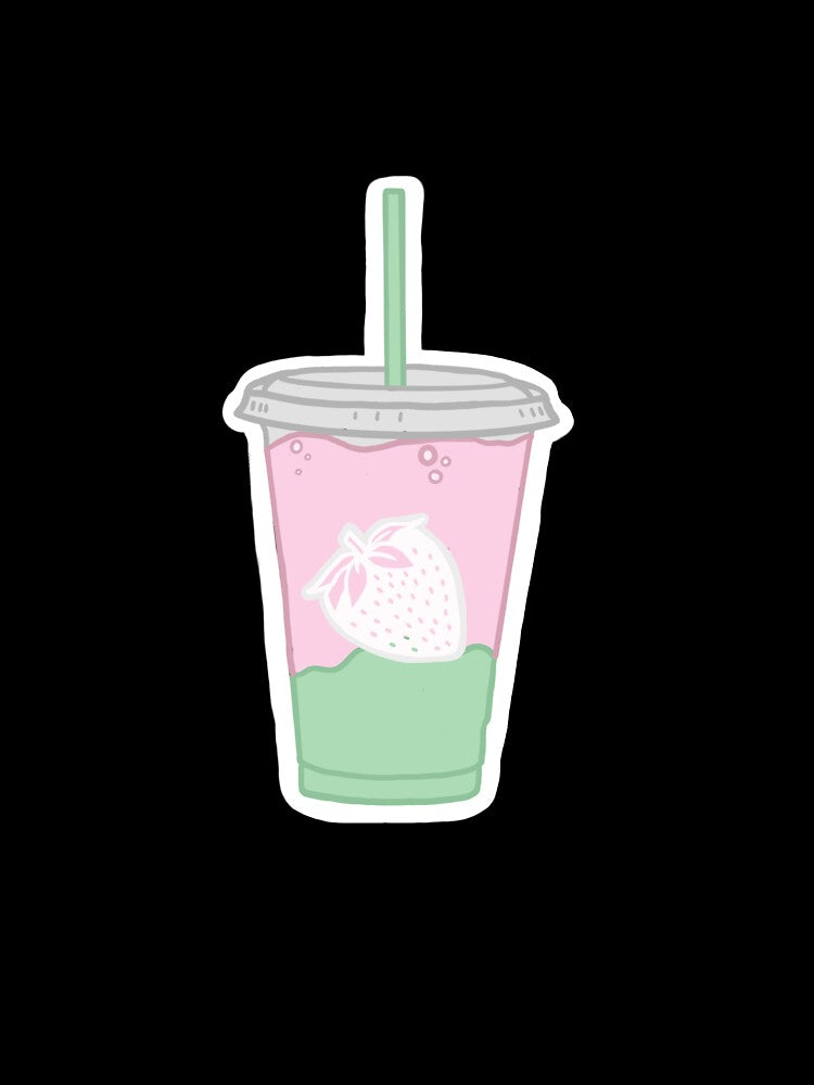 Pink Strawberry Matcha Iced Latte by Eleri’s Folder
