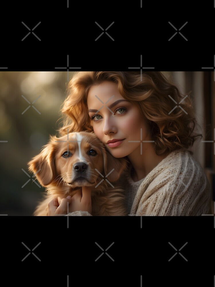 Outdoor Portrait: Woman Posing with Dog by TONSNAP