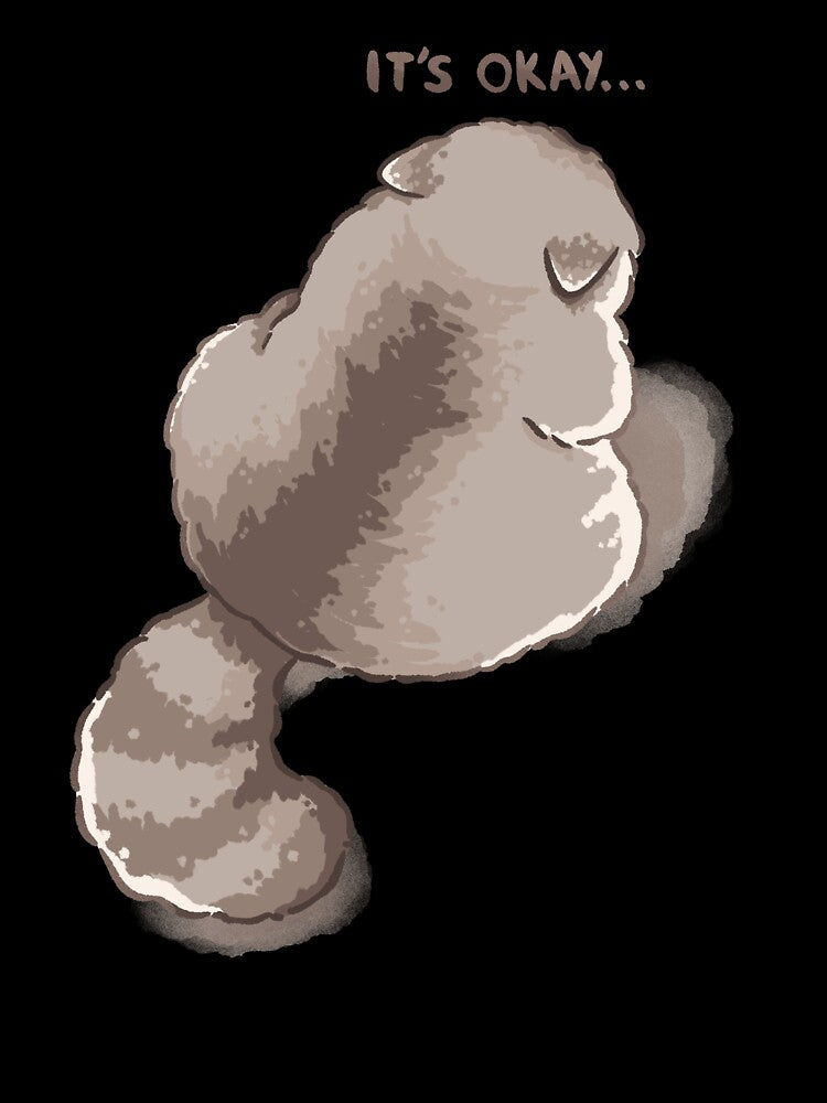 Sad Raccoon by Peach Frog