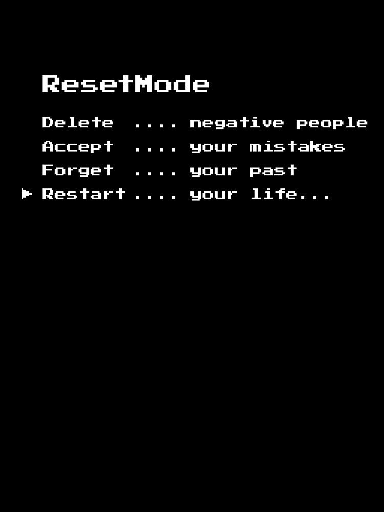 Reset Mode System Text With Retro Digital Mindset by Stotee