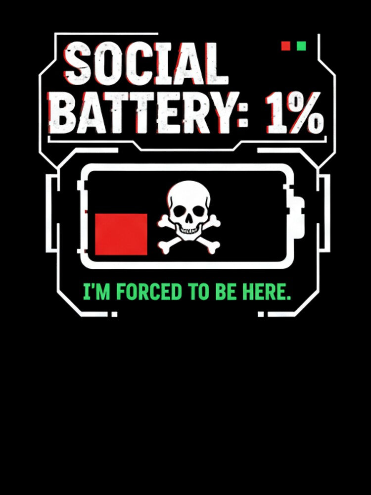 Social battery 1% by Nguyensgoodies