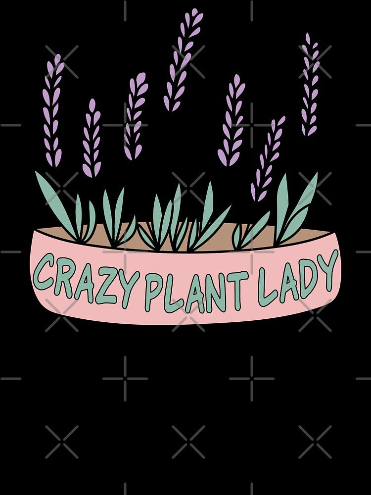 Crazy Plant Lady funny pot illustration by Pexilus