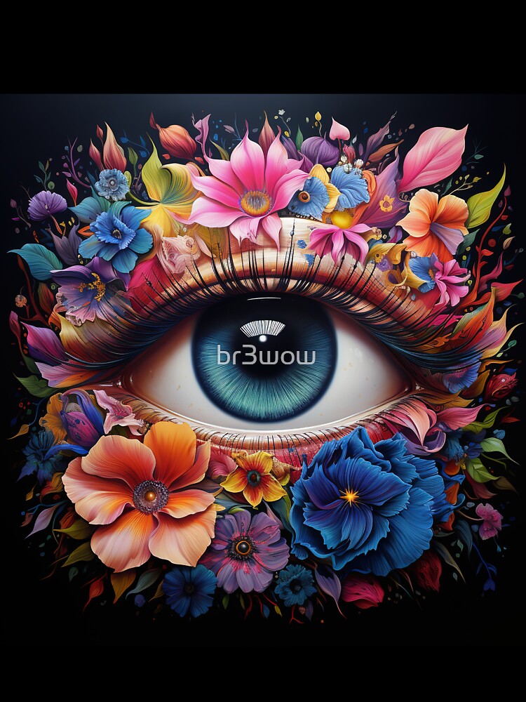 Floral and psychedelic eye that sees the future - 03. by br3wow