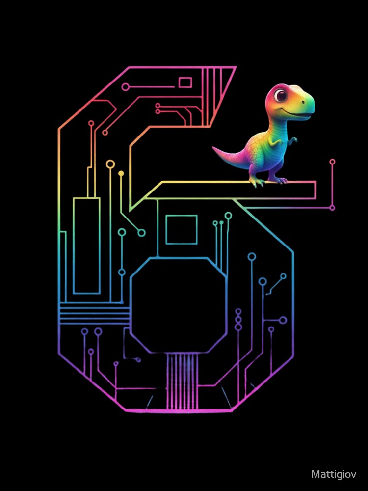 Neon number 6 by Mattigiov