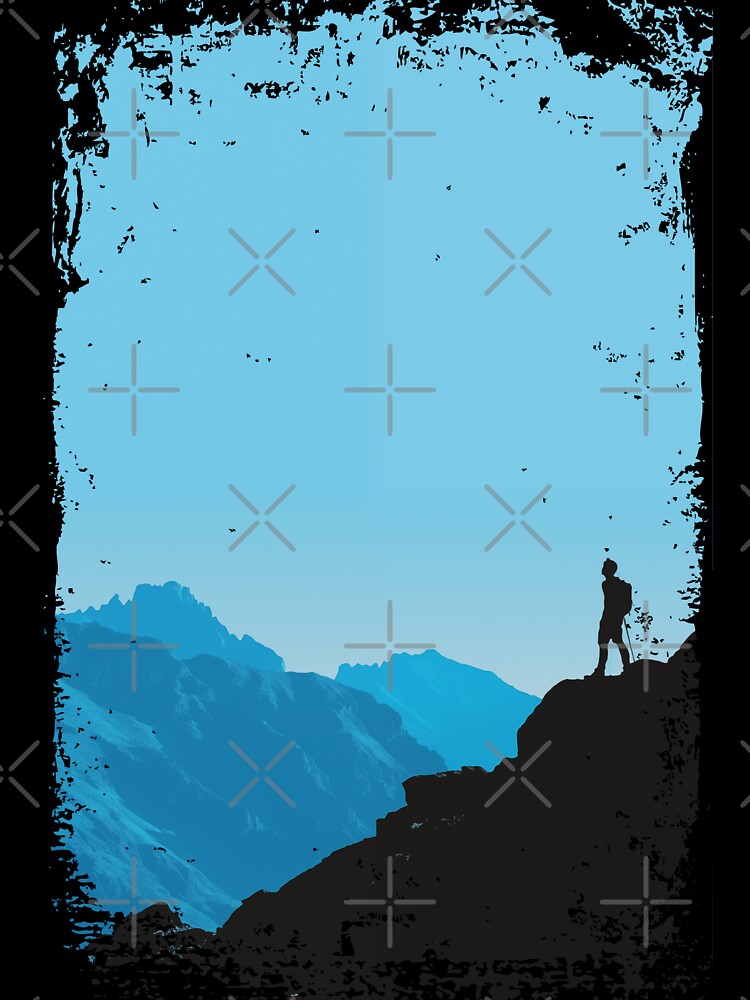 Hiking in the Mountains Lonely Adventure by RR-Arts
