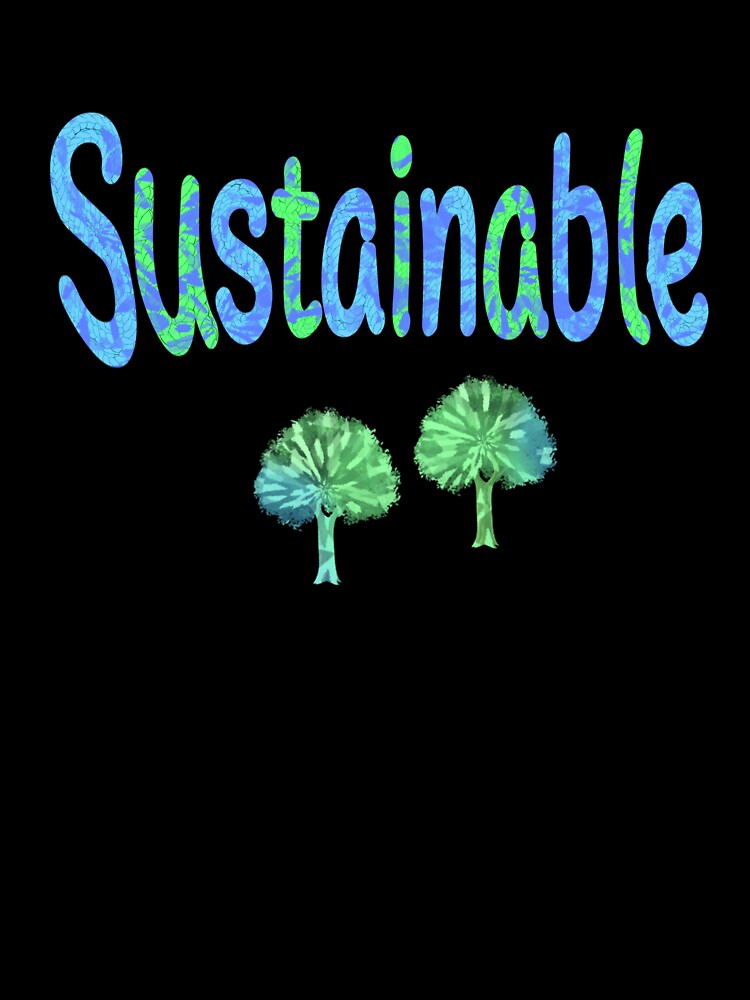 Sustainable Word Art with Nature Texture and Trees by MigWhimsy