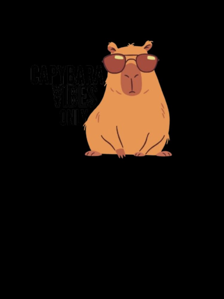Capybara Vibes Only Sticker by nova-exe