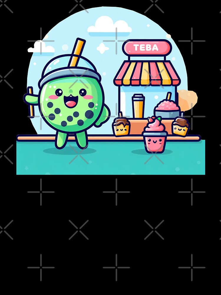 Adorable kawaii bubble tea and cupcake shop by SaraDatCool