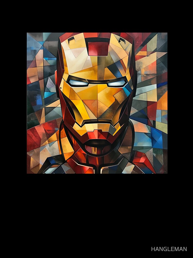Portrait of a Ironman illustration in cubist style by HANGLEMAN