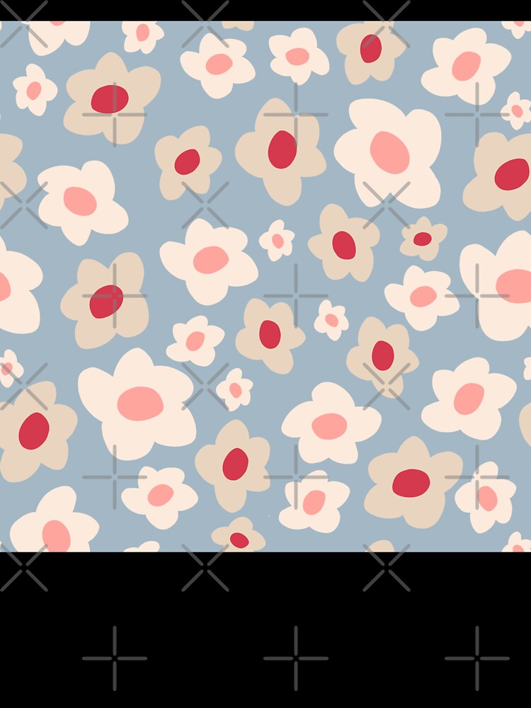 Retro Floral Surface Pattern Blue by scorpiolane